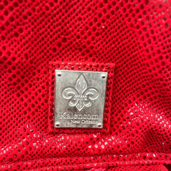 Kalencom  of New Orleans Red Multi Purpose Backpack. - Picture 6 of 8